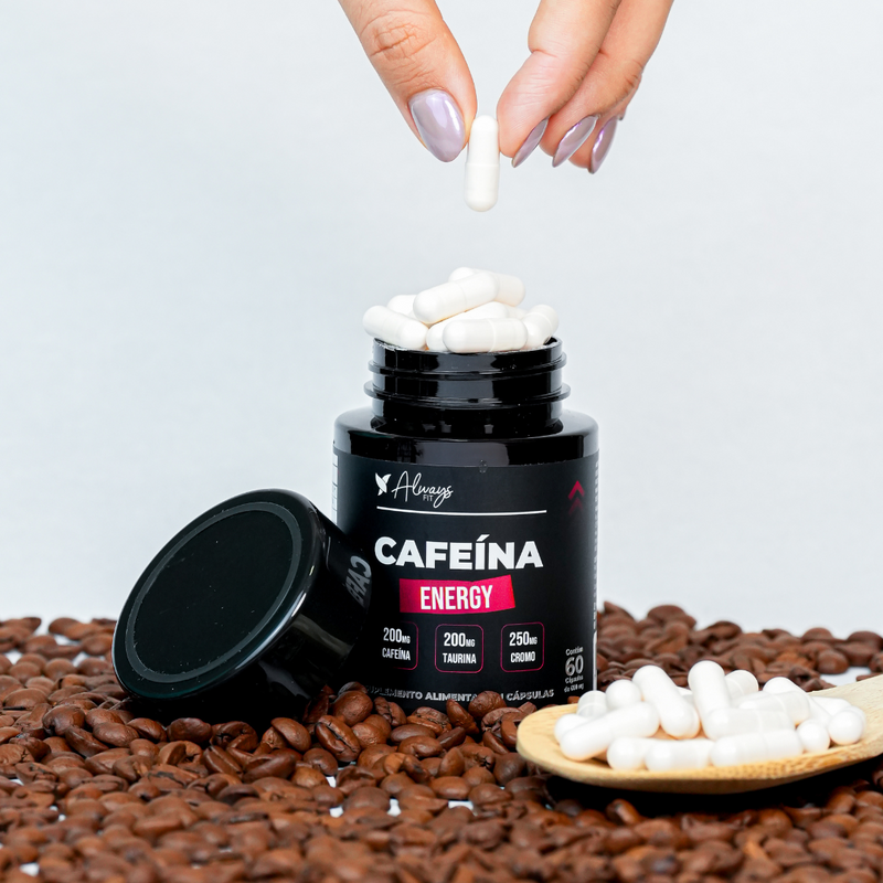 Cafeína Energy - Cafeína 200mg, Taurina e Cromo