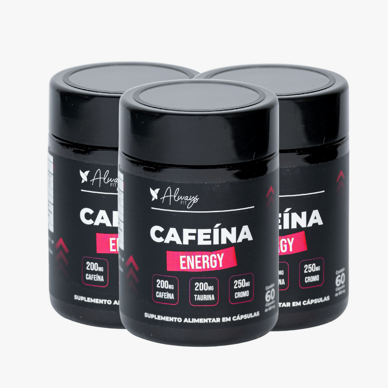 Cafeína Energy - Cafeína 200mg, Taurina e Cromo