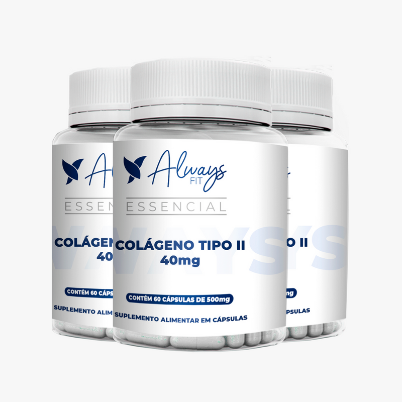 Colágeno Tipo II 40mg Articulações e Cartilagem - 60 cáps.