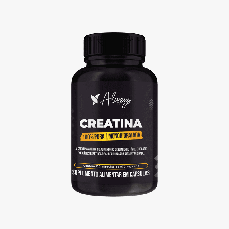 Creatina Monohidratada 100% Pura - 120 Cápsulas