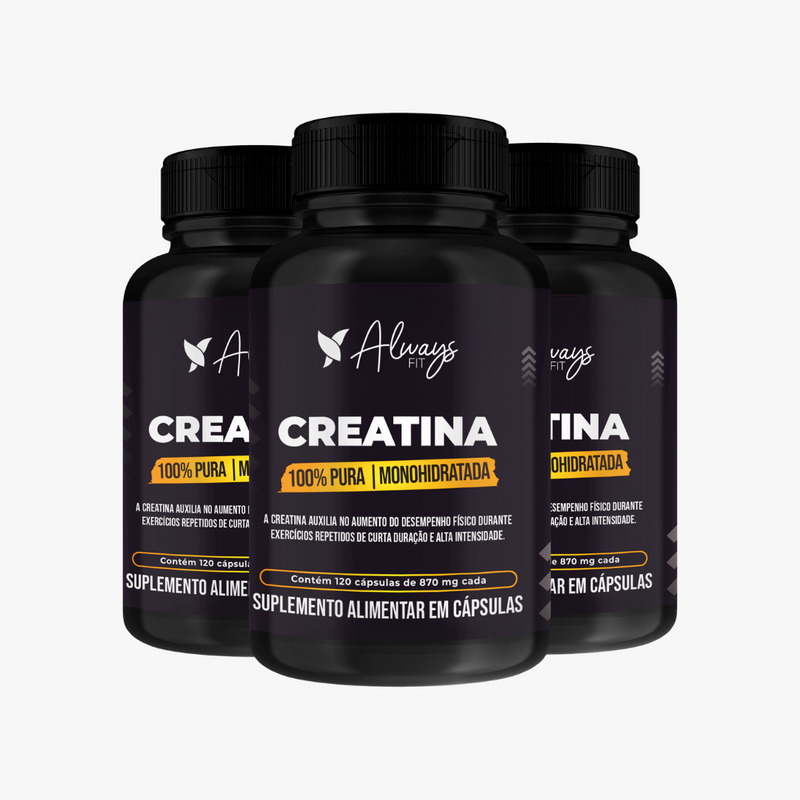 Creatina Monohidratada 100% Pura - 120 Cápsulas